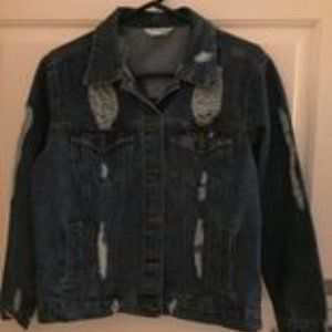 Distressed Highway Jeans jacket